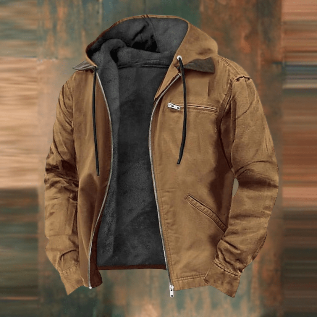 Ubaldo | Blouson aviateur à capuche pour homme - intérieur doublé, veste streetwear décontractée et chaude