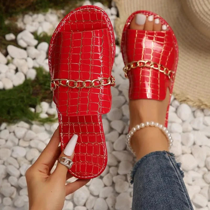 Selvra | Elegante dames sleehak-slippers – luxe strand- en zomersandalen