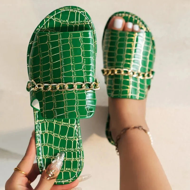 Selvra | Elegante dames sleehak-slippers – luxe strand- en zomersandalen
