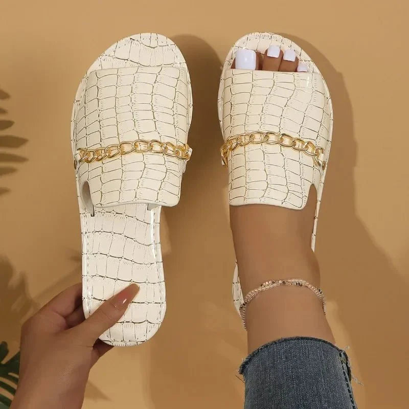 Selvra | Elegante dames sleehak-slippers – luxe strand- en zomersandalen