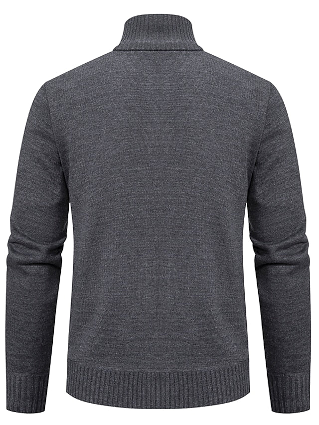 Fynaric | Herrenpullover mit Reißverschluss – Stilvoller Pullover mit Stehkragen, lässiges Strickmuster