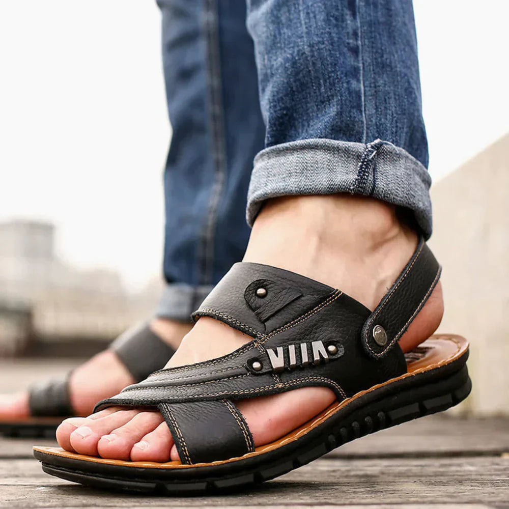 Galveric | Orthopädische Herren-Ledersandalen – Ergonomische Unterstützung