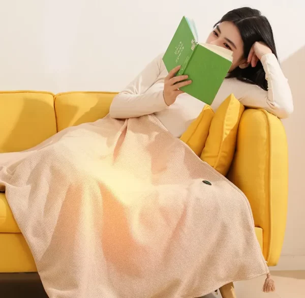 ThermaShawl | Écharpe chauffante portable pour femmes et hommes, rechargeable par USB, température réglable, chaleur en hiver