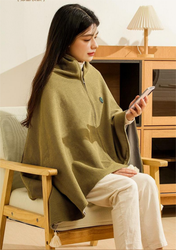 ThermaShawl | Écharpe chauffante portable pour femmes et hommes, rechargeable par USB, température réglable, chaleur en hiver