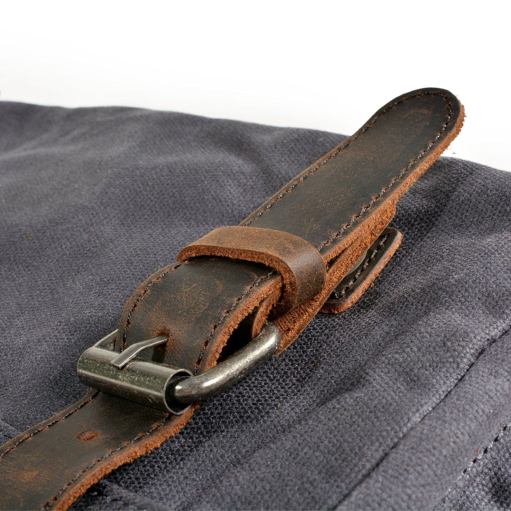 UrbanGear | Vintage Canvas Leren Heren Schoudertas - Grote Capaciteit
