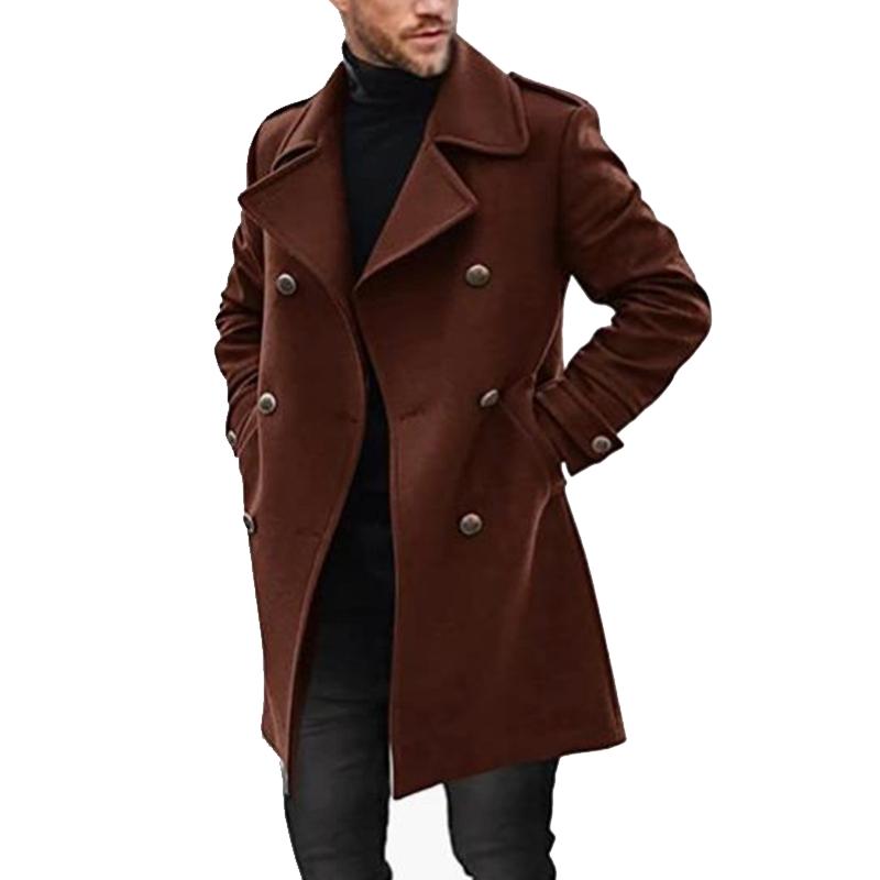 Rhyzen | Halflange double-breasted overjas – Stijlvolle casual reversjas