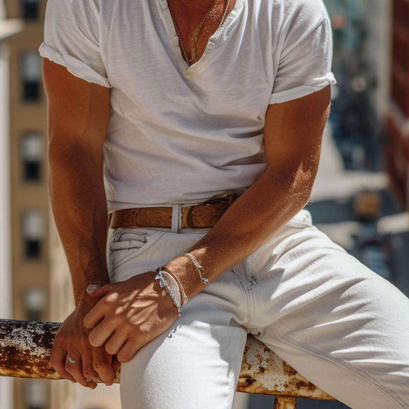Bastian | Lässiges Kurzarm-T-Shirt mit Henley-Kragen