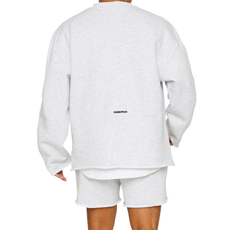 Wyrric | Casual effen sweatshirt en korte broek voor heren – Losse pasvorm, omgeslagen manchetten