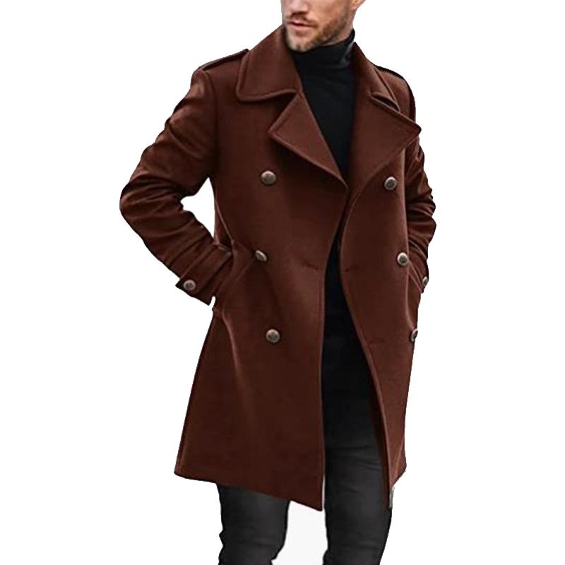 Rhyzen | Halflange double-breasted overjas – Stijlvolle casual reversjas