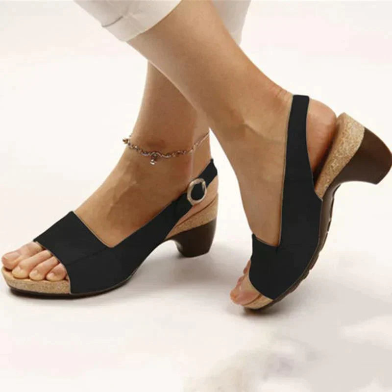 Gannelle | Comfortabele slingback sandalen met hak voor dames – casual en elegante schoenen voor dagelijks gebruik