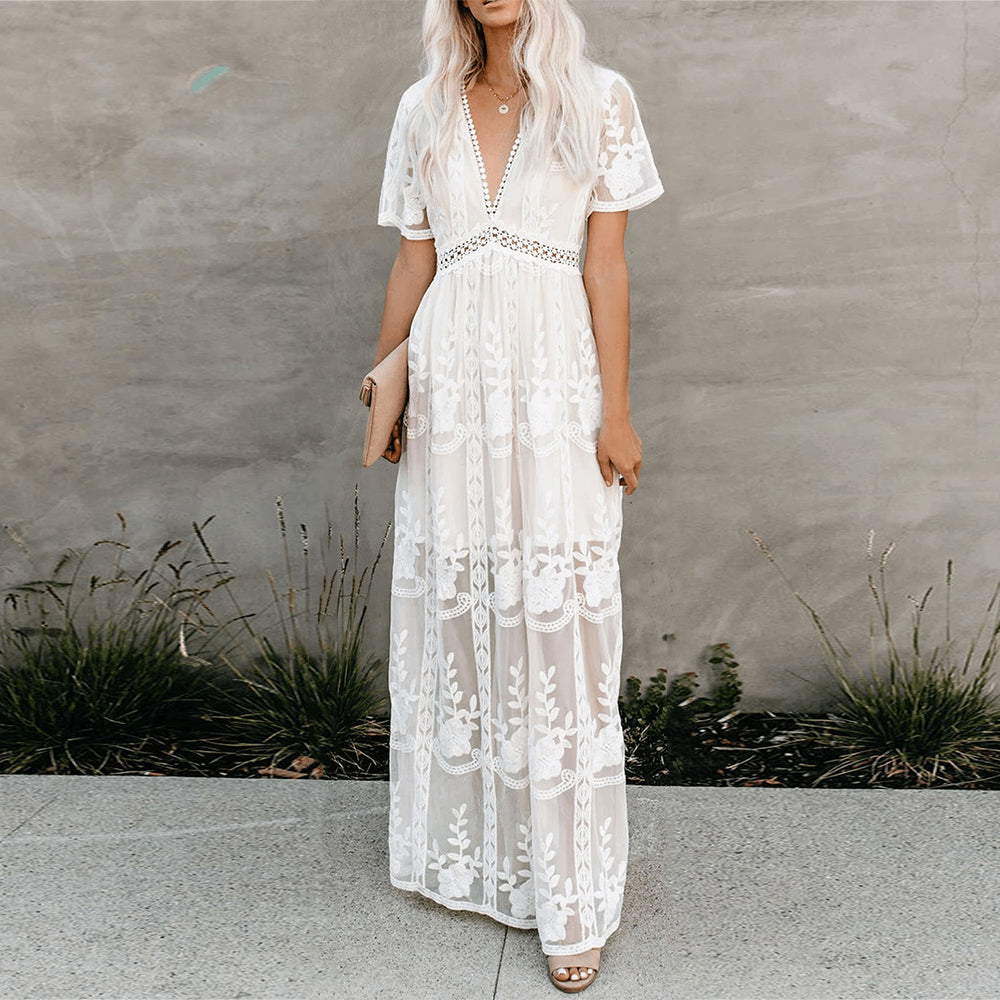 Alyn | Dames elegante maxi-jurk – luchtige en ademende lange jurk