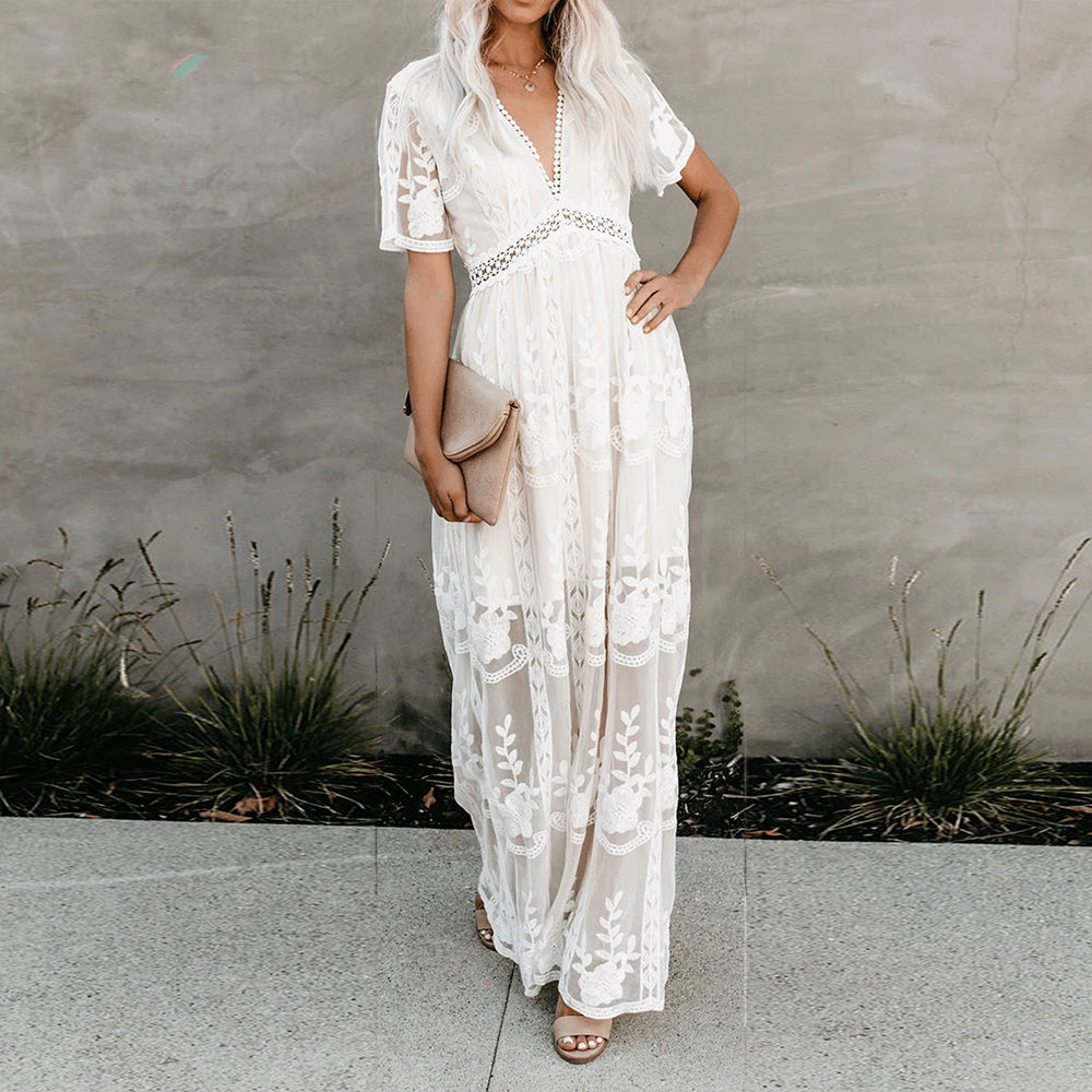 Alyn | Dames elegante maxi-jurk – luchtige en ademende lange jurk