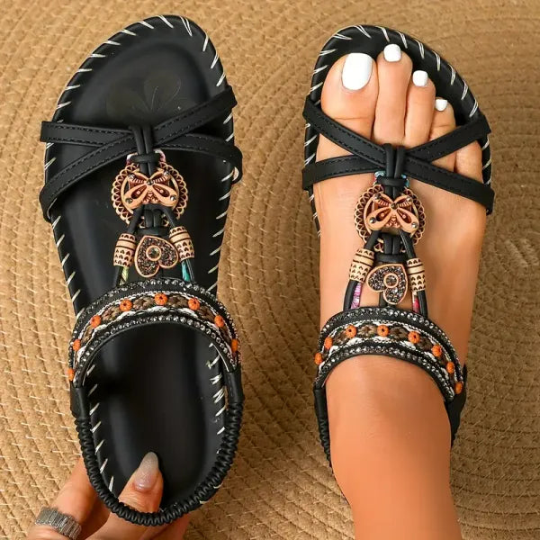 GypsyStep | Orthopedische comfortabele sandalen voor dames – Boho leren instapsandalen