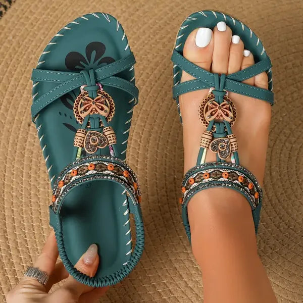 GypsyStep | Orthopedische comfortabele sandalen voor dames – Boho leren instapsandalen