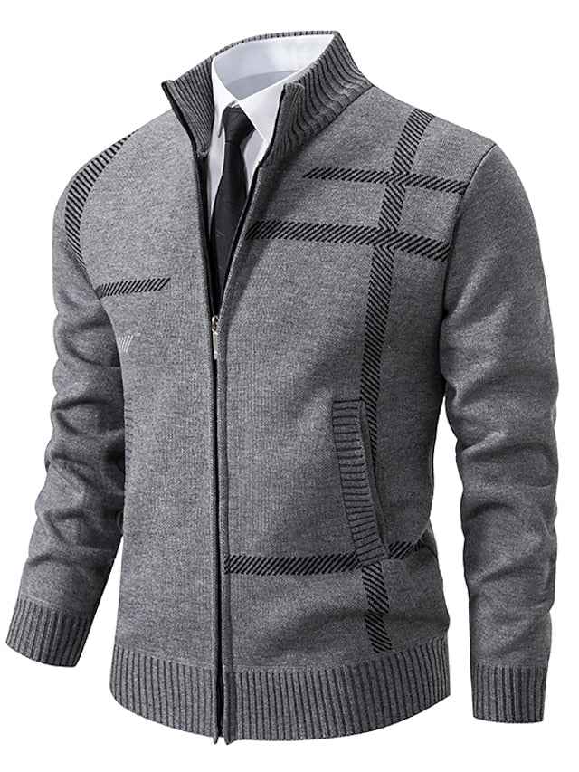 Fynaric | Herrenpullover mit Reißverschluss – Stilvoller Pullover mit Stehkragen, lässiges Strickmuster