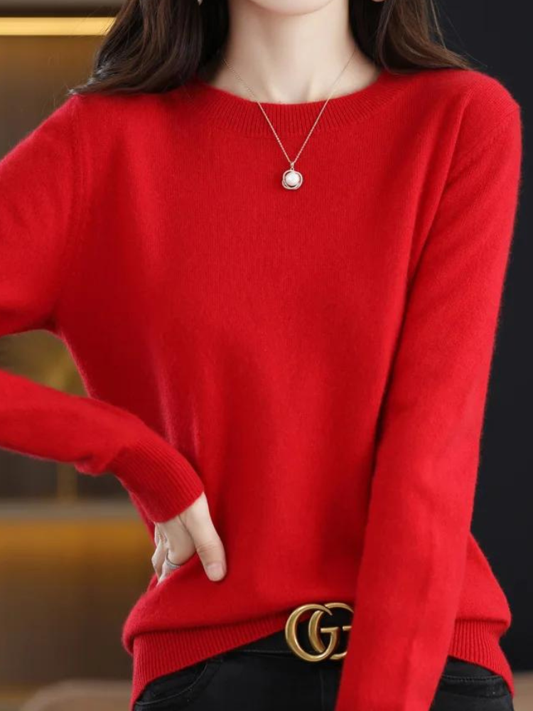 Sanne | Eleganter Pullover aus Merinowolle, weich und atmungsaktiv, leichter Strickpullover
