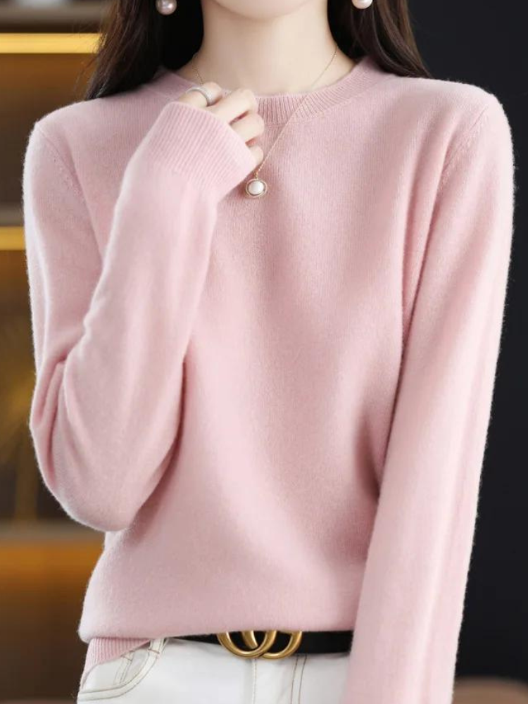 Sanne | Eleganter Pullover aus Merinowolle, weich und atmungsaktiv, leichter Strickpullover