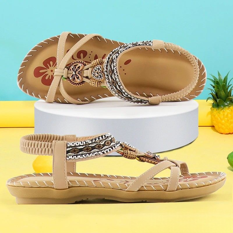 GypsyStep | Orthopedische comfortabele sandalen voor dames – Boho leren instapsandalen