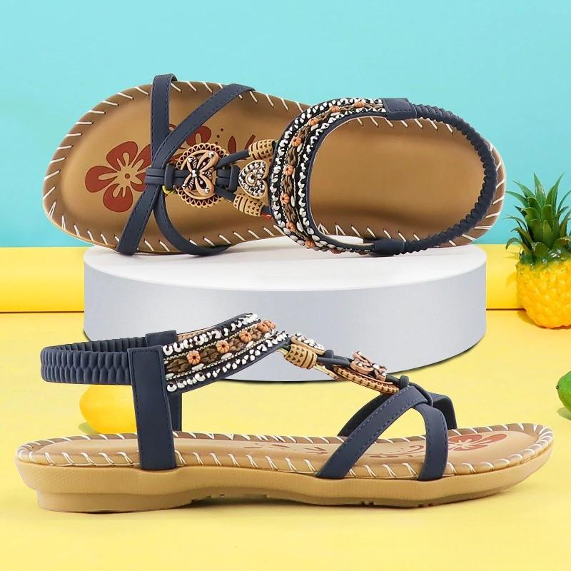 GypsyStep | Orthopedische comfortabele sandalen voor dames – Boho leren instapsandalen