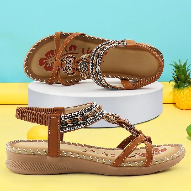 GypsyStep | Orthopedische comfortabele sandalen voor dames – Boho leren instapsandalen