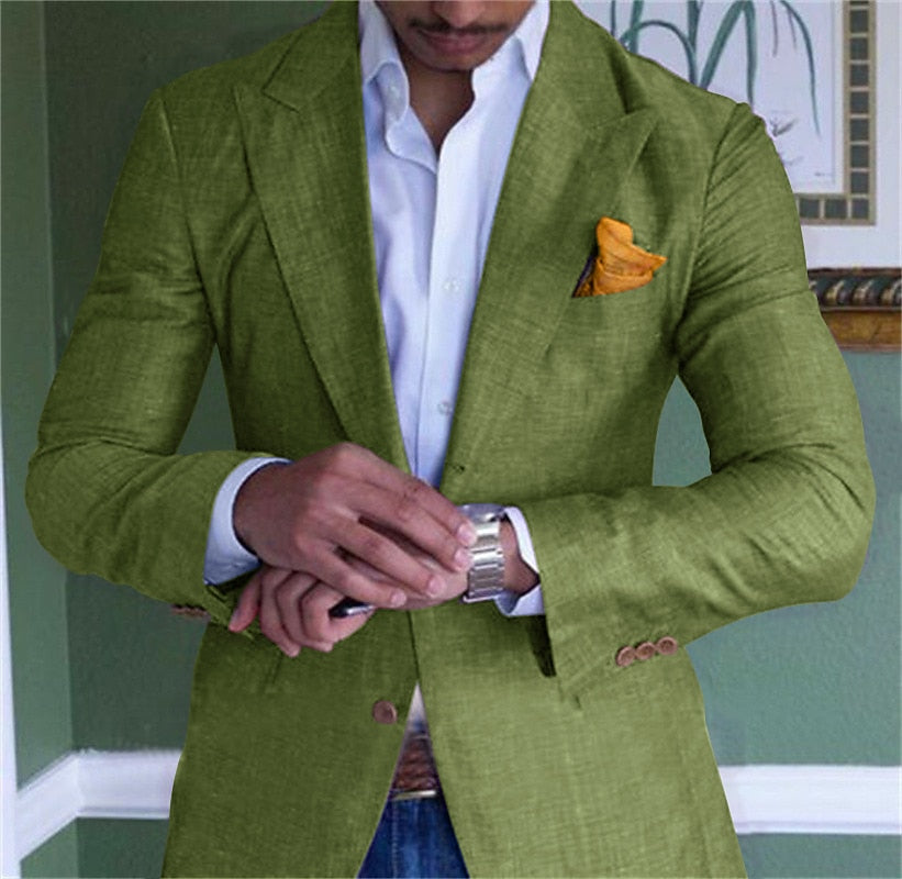 Zephan | Blazer en lin pour homme - veste légère et respirante, coupe confortable, idéale pour les occasions décontractées et habillées