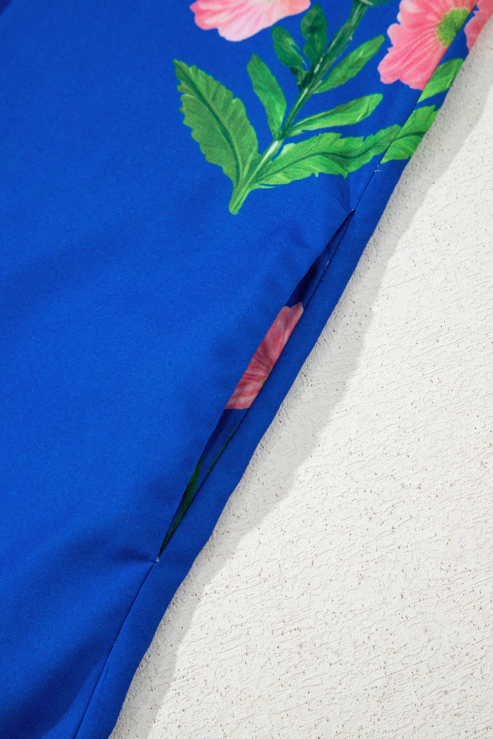 Junara | Zomerse boho-jurk met korte mouwen en split in de hals, casual vakantiekleding