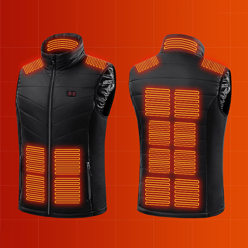 WarmTech | Beheizte Weste aus Graphen – ärmellose Weste für Herren, einstellbare Temperatur, Winter-Heizjacke