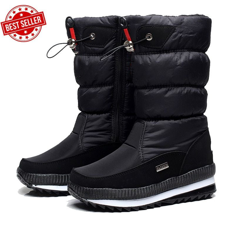 Faleria | Dames snowboots van imitatiebont – Waterdichte, comfortabele antislip winterschoenen