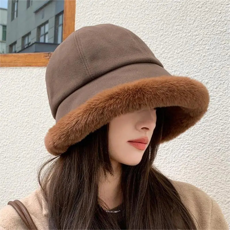 Serenna | Chapeau de pêcheur douillet pour femme avec doublure en fausse fourrure – Chaud et élégant pour l'hiver