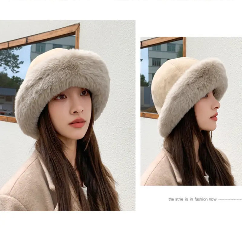 Serenna | Chapeau de pêcheur douillet pour femme avec doublure en fausse fourrure – Chaud et élégant pour l'hiver
