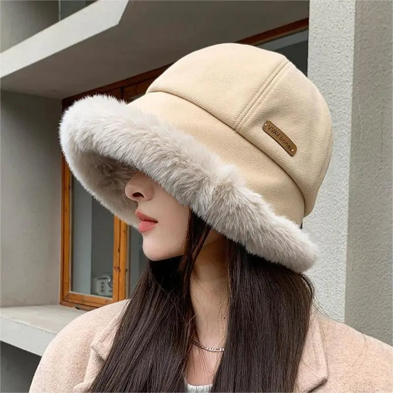 Serenna | Chapeau de pêcheur douillet pour femme avec doublure en fausse fourrure – Chaud et élégant pour l'hiver