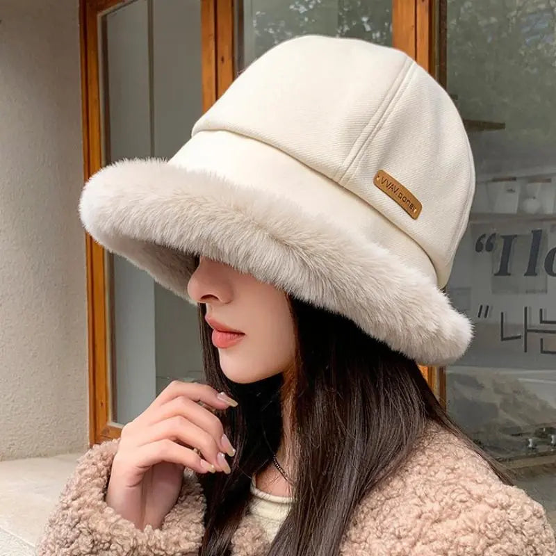 Serenna | Chapeau de pêcheur douillet pour femme avec doublure en fausse fourrure – Chaud et élégant pour l'hiver