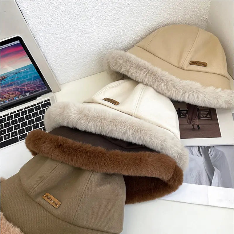 Serenna | Chapeau de pêcheur douillet pour femme avec doublure en fausse fourrure – Chaud et élégant pour l'hiver