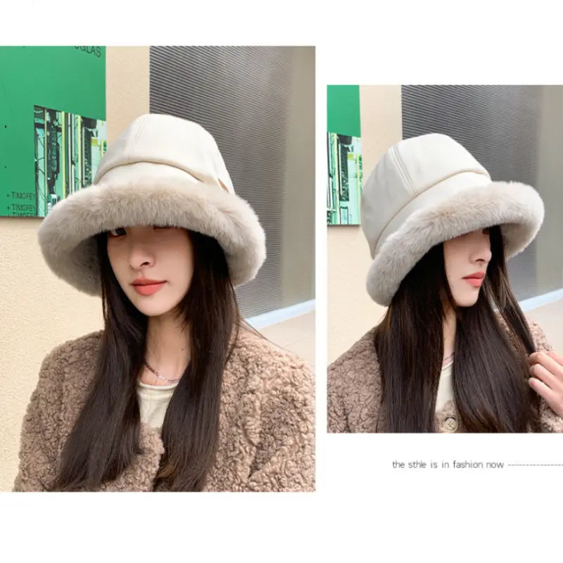 Serenna | Chapeau de pêcheur douillet pour femme avec doublure en fausse fourrure – Chaud et élégant pour l'hiver