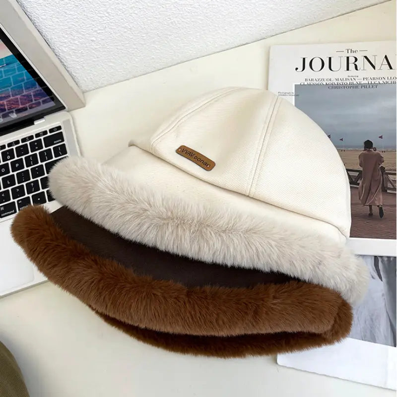 Serenna | Chapeau de pêcheur douillet pour femme avec doublure en fausse fourrure – Chaud et élégant pour l'hiver
