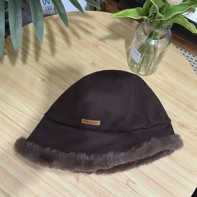 Serenna | Chapeau de pêcheur douillet pour femme avec doublure en fausse fourrure – Chaud et élégant pour l'hiver