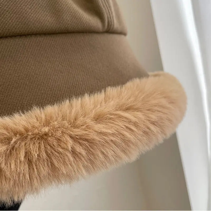 Serenna | Chapeau de pêcheur douillet pour femme avec doublure en fausse fourrure – Chaud et élégant pour l'hiver