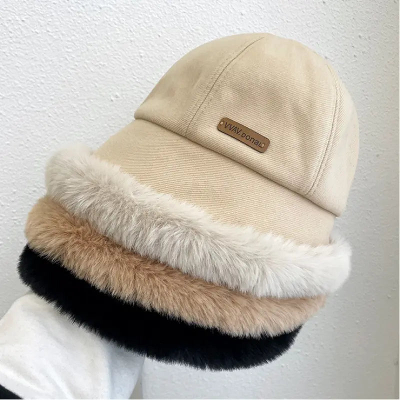 Serenna | Chapeau de pêcheur douillet pour femme avec doublure en fausse fourrure – Chaud et élégant pour l'hiver