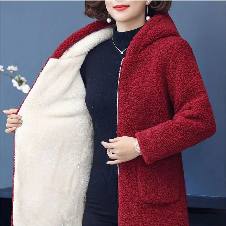 Ranya | Manteau d'hiver pour femme avec capuche et doublure – manteau épais et chaud pour temps froid