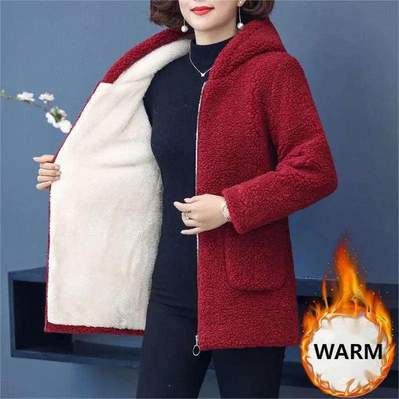 Ranya | Manteau d'hiver pour femme avec capuche et doublure – manteau épais et chaud pour temps froid