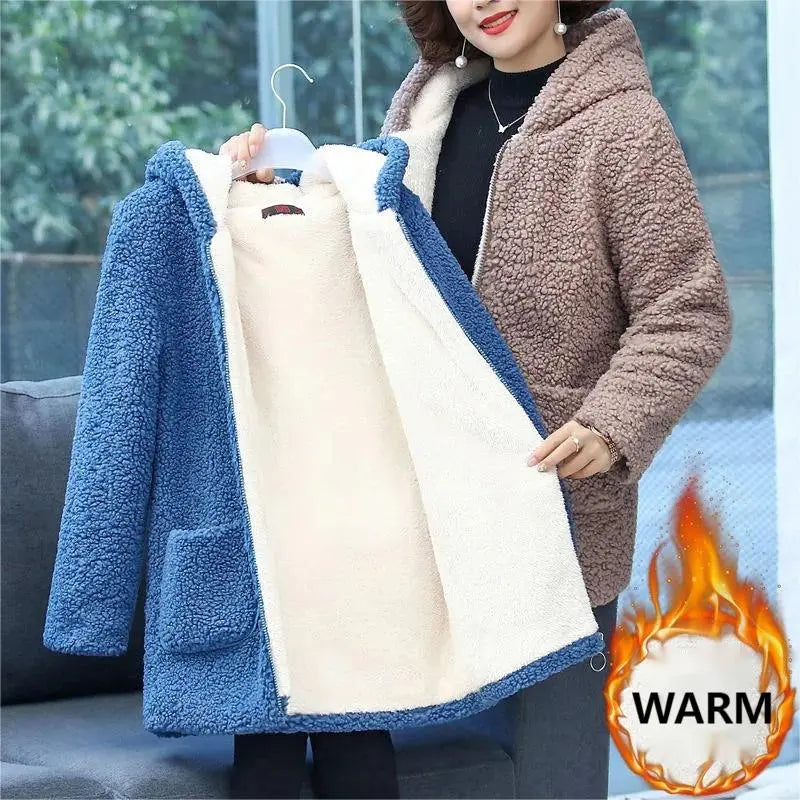 Ranya | Manteau d'hiver pour femme avec capuche et doublure – manteau épais et chaud pour temps froid