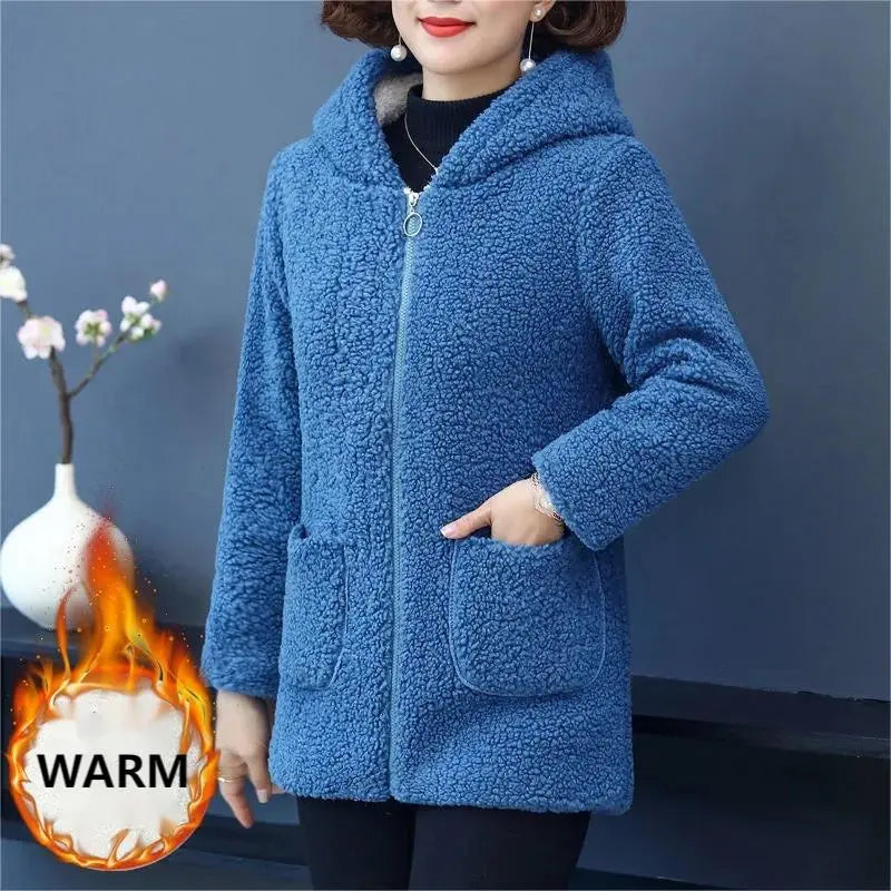 Ranya | Manteau d'hiver pour femme avec capuche et doublure – manteau épais et chaud pour temps froid