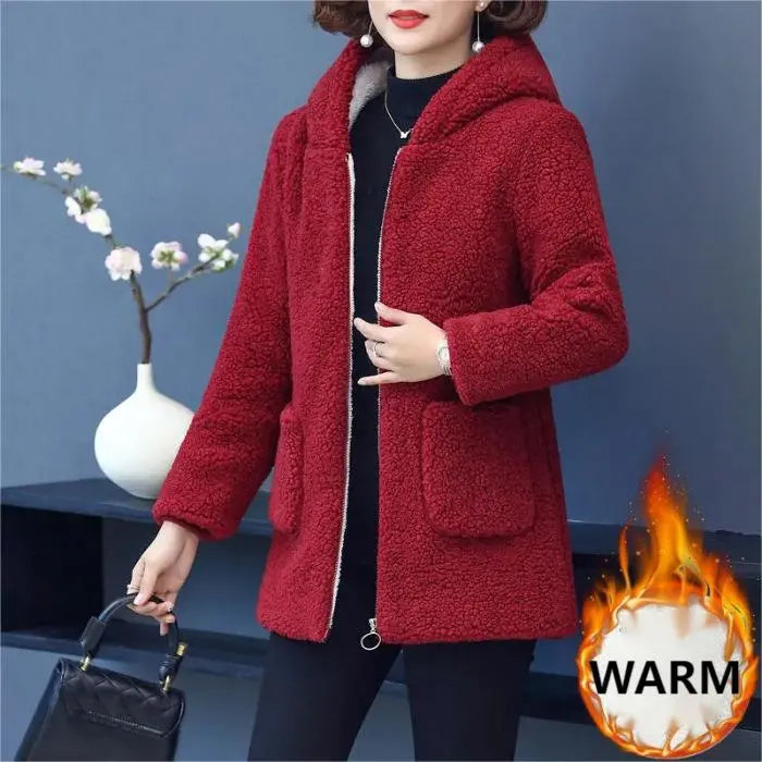 Ranya | Manteau d'hiver pour femme avec capuche et doublure – manteau épais et chaud pour temps froid