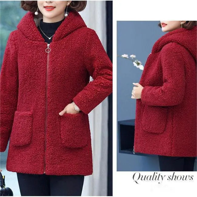 Ranya | Manteau d'hiver pour femme avec capuche et doublure – manteau épais et chaud pour temps froid