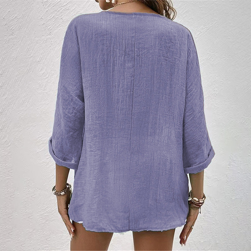 Renira | Stijlvol T-shirt met V-hals voor dames – casual, comfortabel en trendy