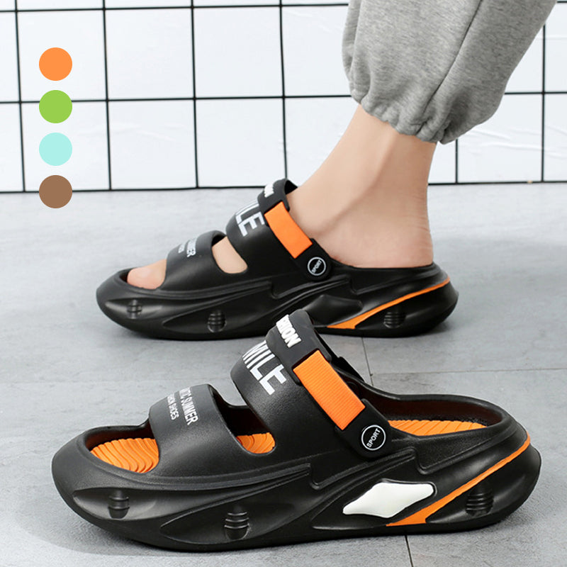 Arvion | Kleurblok slippers voor heren – trendy streetstyle instapsandalen