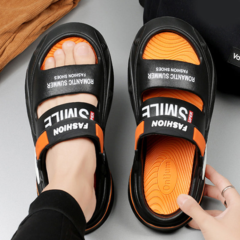 Arvion | Kleurblok slippers voor heren – trendy streetstyle instapsandalen