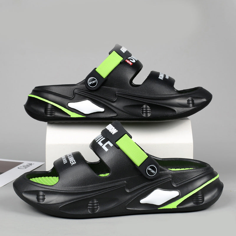 Arvion | Kleurblok slippers voor heren – trendy streetstyle instapsandalen