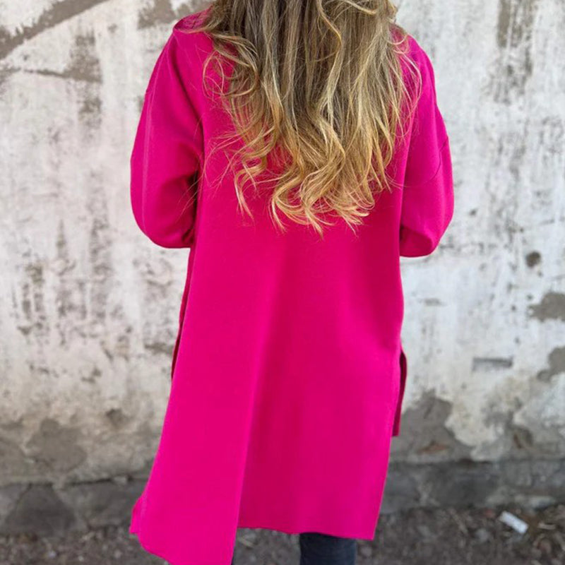 Inyssa | Hoodie met ritssluiting – Lichtgewicht casual lange hoodie, volledige ritssluiting, zakken