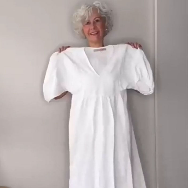 Daelina | Zomerjurk voor dames – Comfortabele, chique jurk voor dagelijks gebruik met V-hals